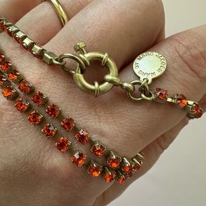 Marc Jacobs Brass Beaded Long Necklace